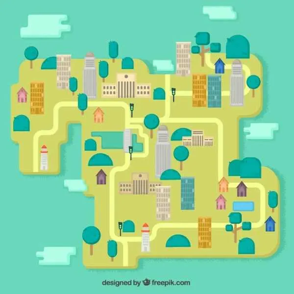 map-flat-design